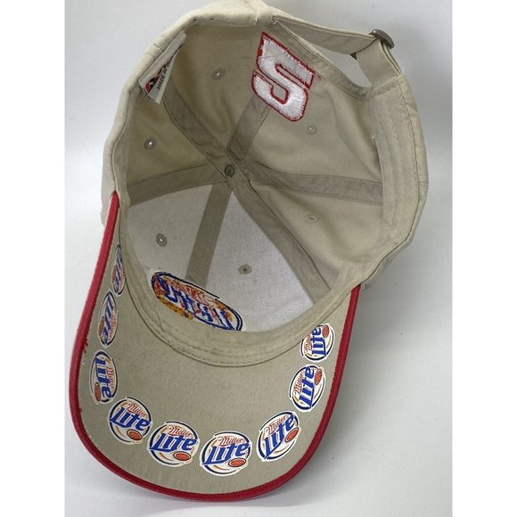 Rusty Wallace 2 Miller Lite Nascar Baseball Hat Cap Strapback Tan Beige Khaki - Picture 13 of 14